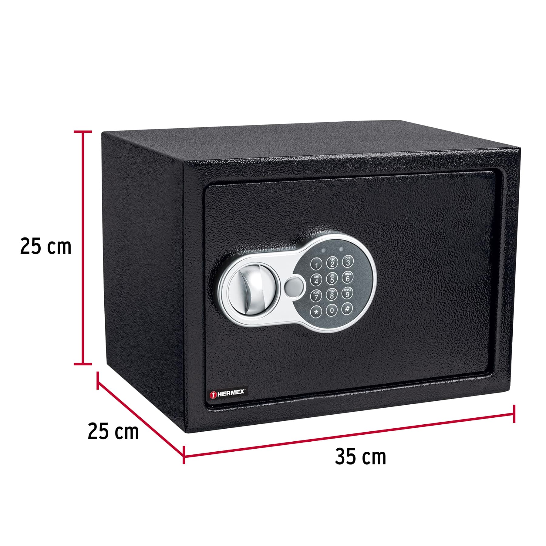 Caja de seguridad electrónica, mediana, Hermex CASE-35 43081 MM0