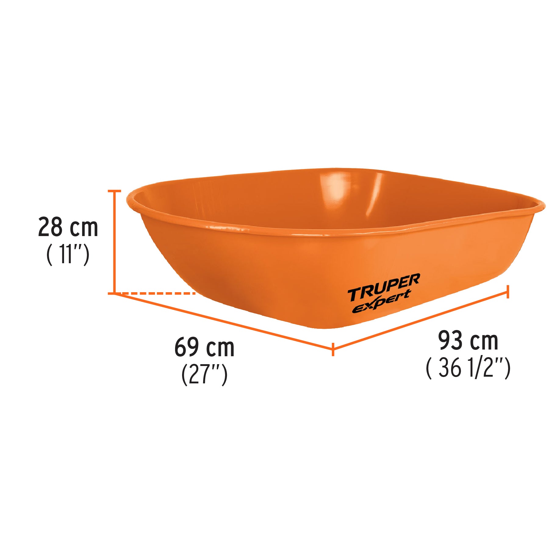 Carretilla 5.5ft3 Imponchable bastidor tubular,Truper Expert CAT 50X 100416 MM00