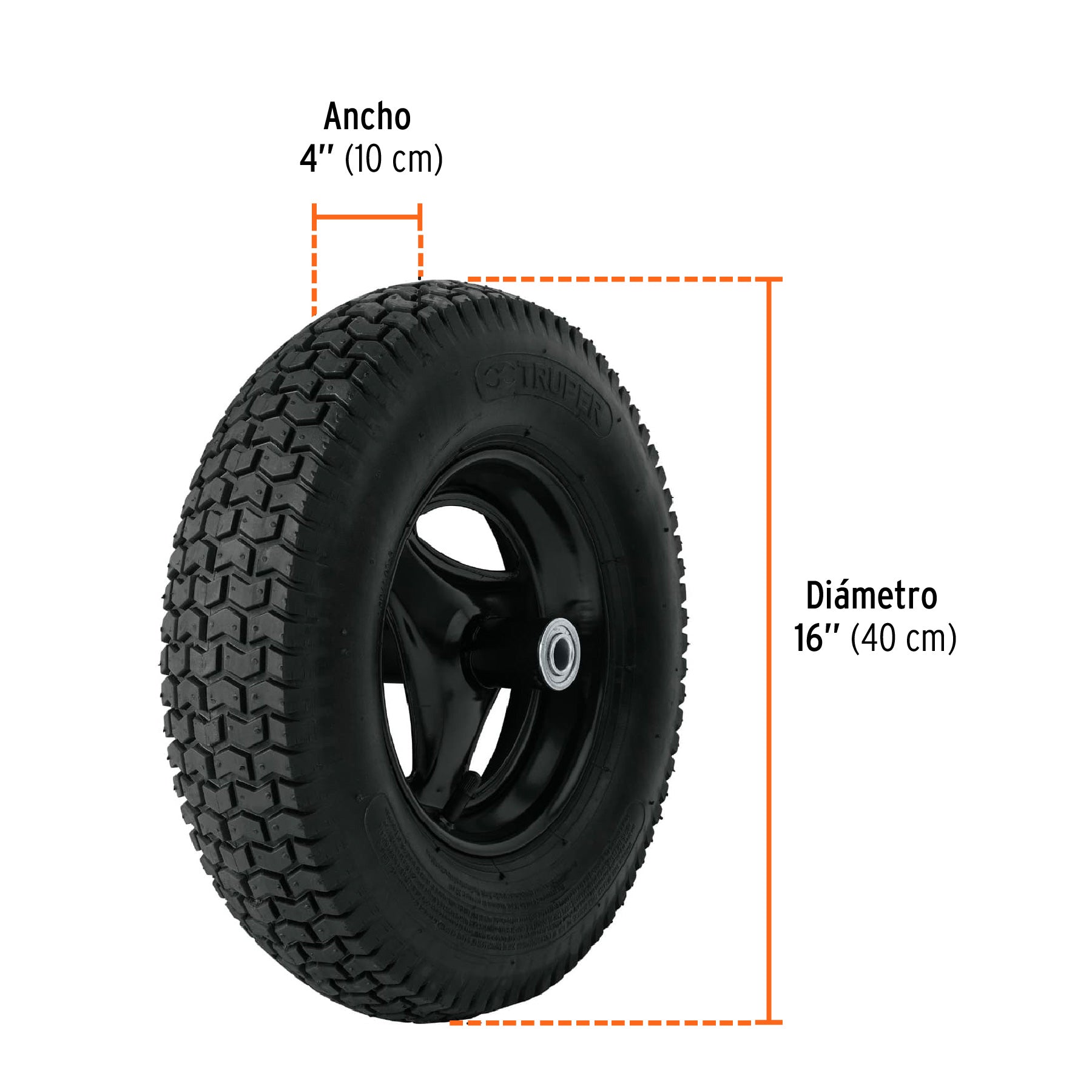 Carretilla 6ft3 Expert plástica, neumática, bastidor tubular CAT-60PLX 103008 MM00