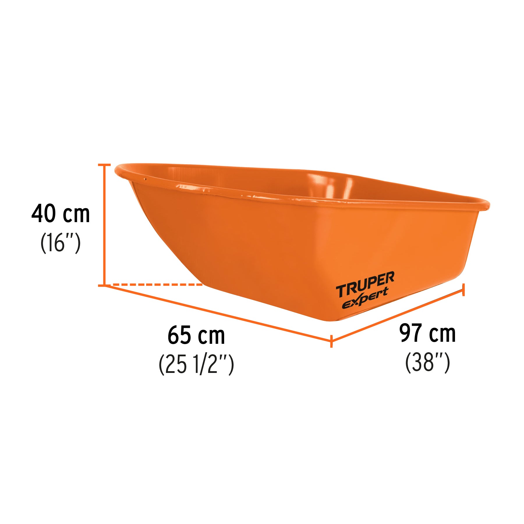 Carretilla 6ft3 Imponchable, bastidor tubular, Truper Expert CAT 60X 100417 MM00