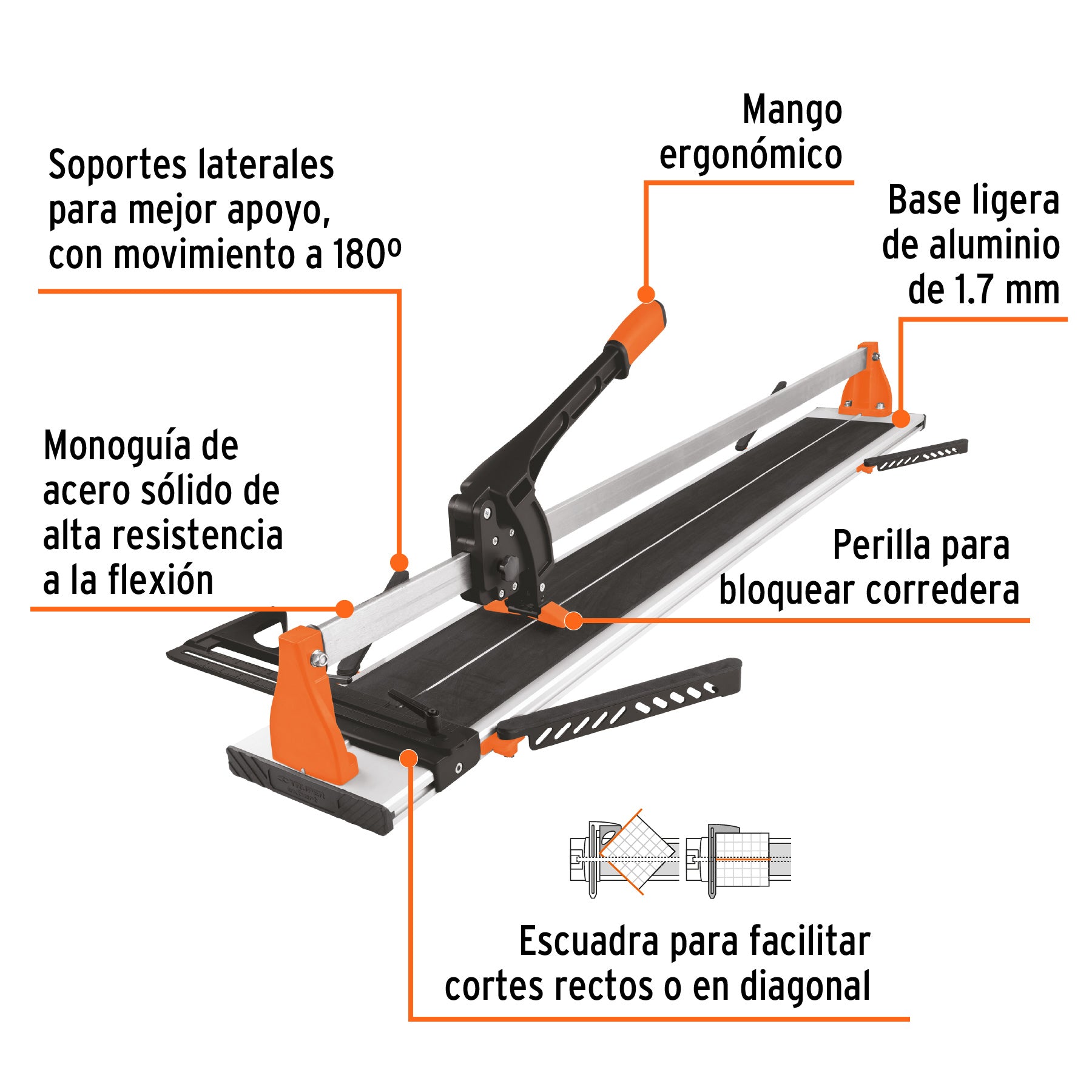 Cortador azulejo 47' (120 cm) gran formato maletín, Expert CAZ-120X 11775 MM00