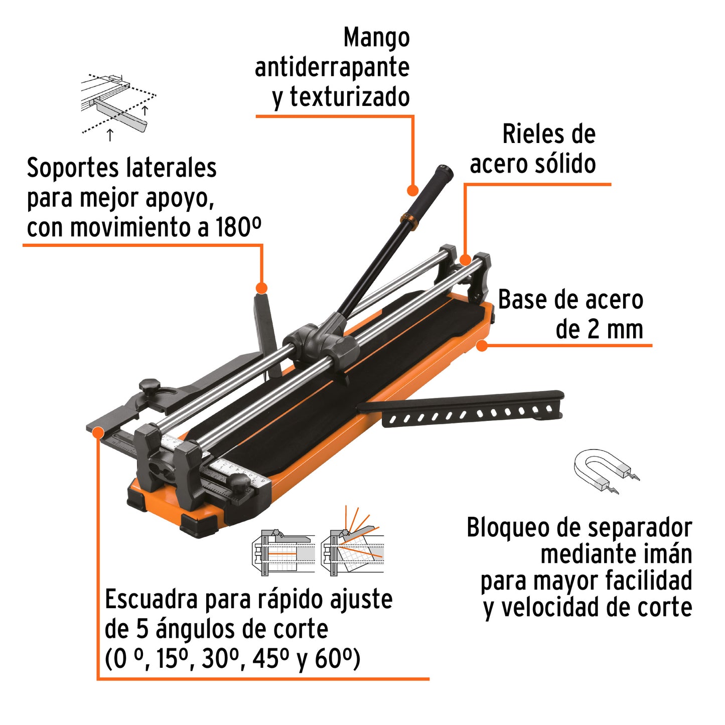 Cortador azulejo 25' (63 cm) gran formato c/maletín, Expert CAZ-60BX 100885 MM00