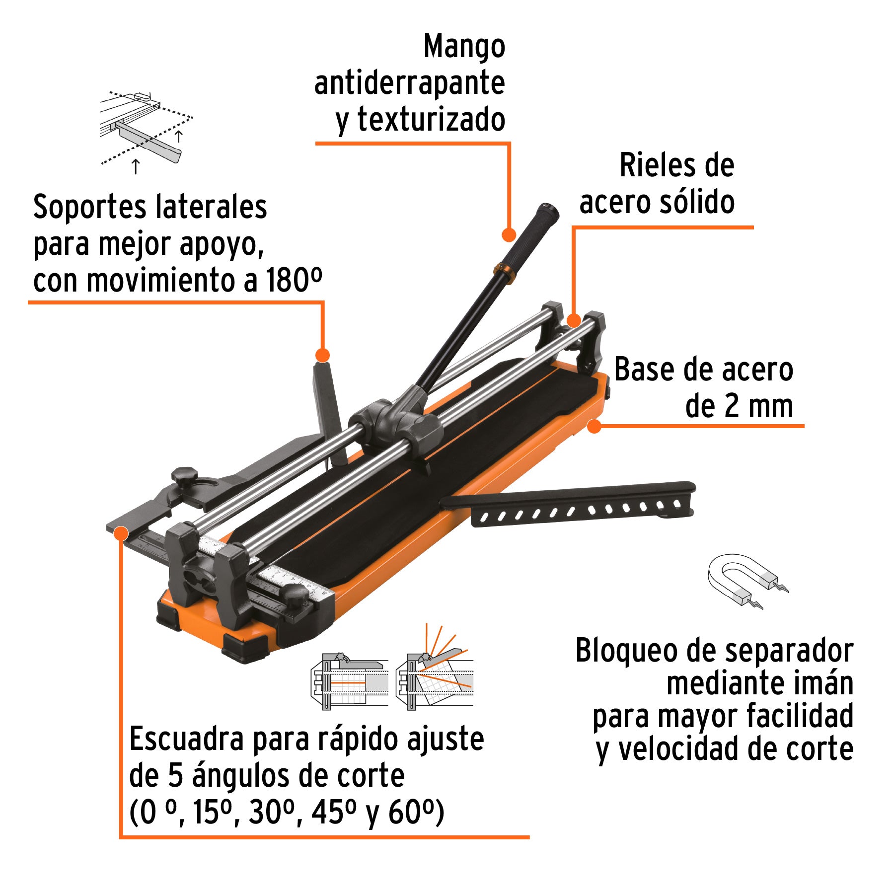 Cortador azulejo 25' (63 cm) gran formato c/maletín, Expert CAZ-60BX 100885 MM00