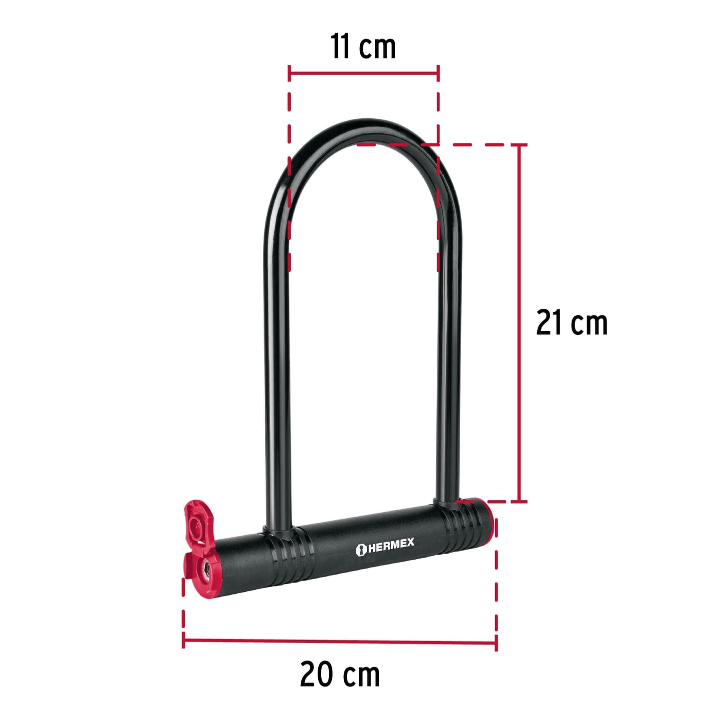 Candado rígido tipo 'U' de 12 mm, Hermex CB-24 49620 MM0