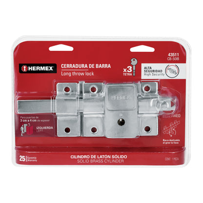 Cerradura de barra fija, llave tetra, izquierda, blíster CB-50IB 43511 MM0