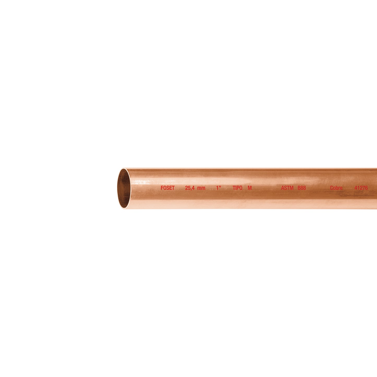 Tubo de 1' de cobre tipo 'M' , de 3 m, Foset CC-003M 41276 MM2