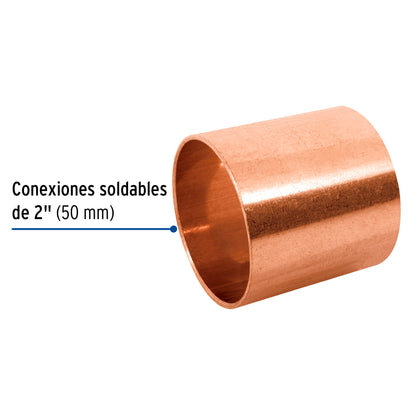 Cople de cobre de 2' sin ranura, Foset CC-206 48853 MM00