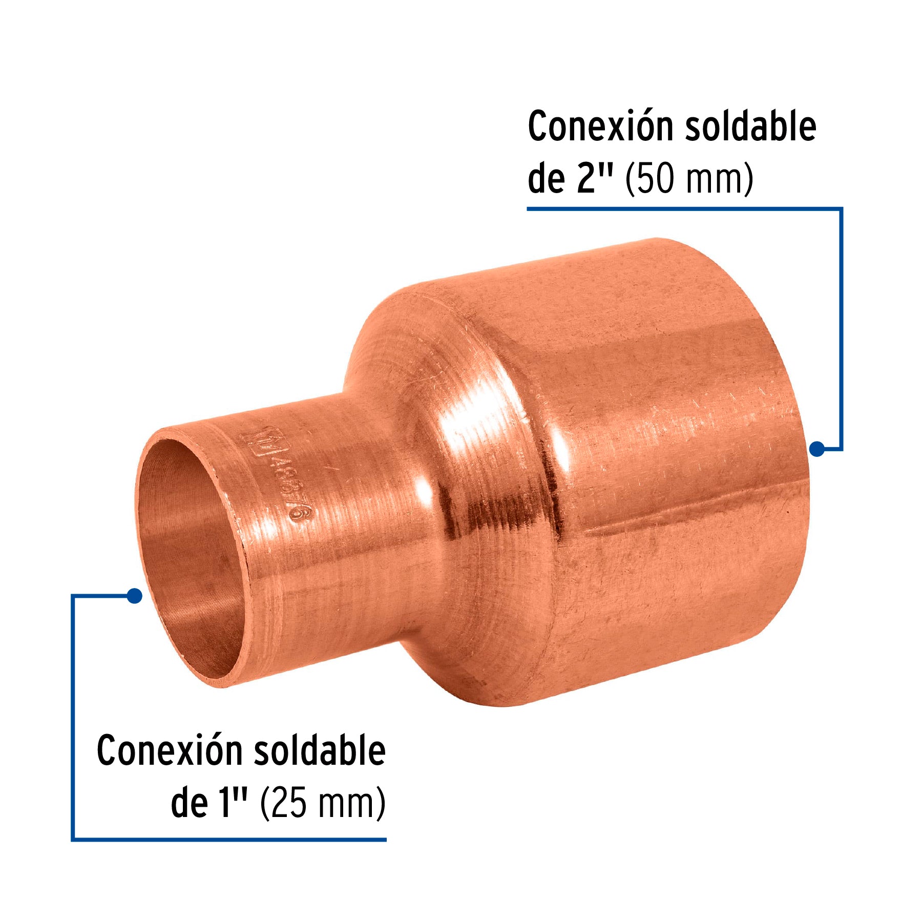 Cople reducción bushing cobre 2 x 1', Foset CC-237 48876 MM00