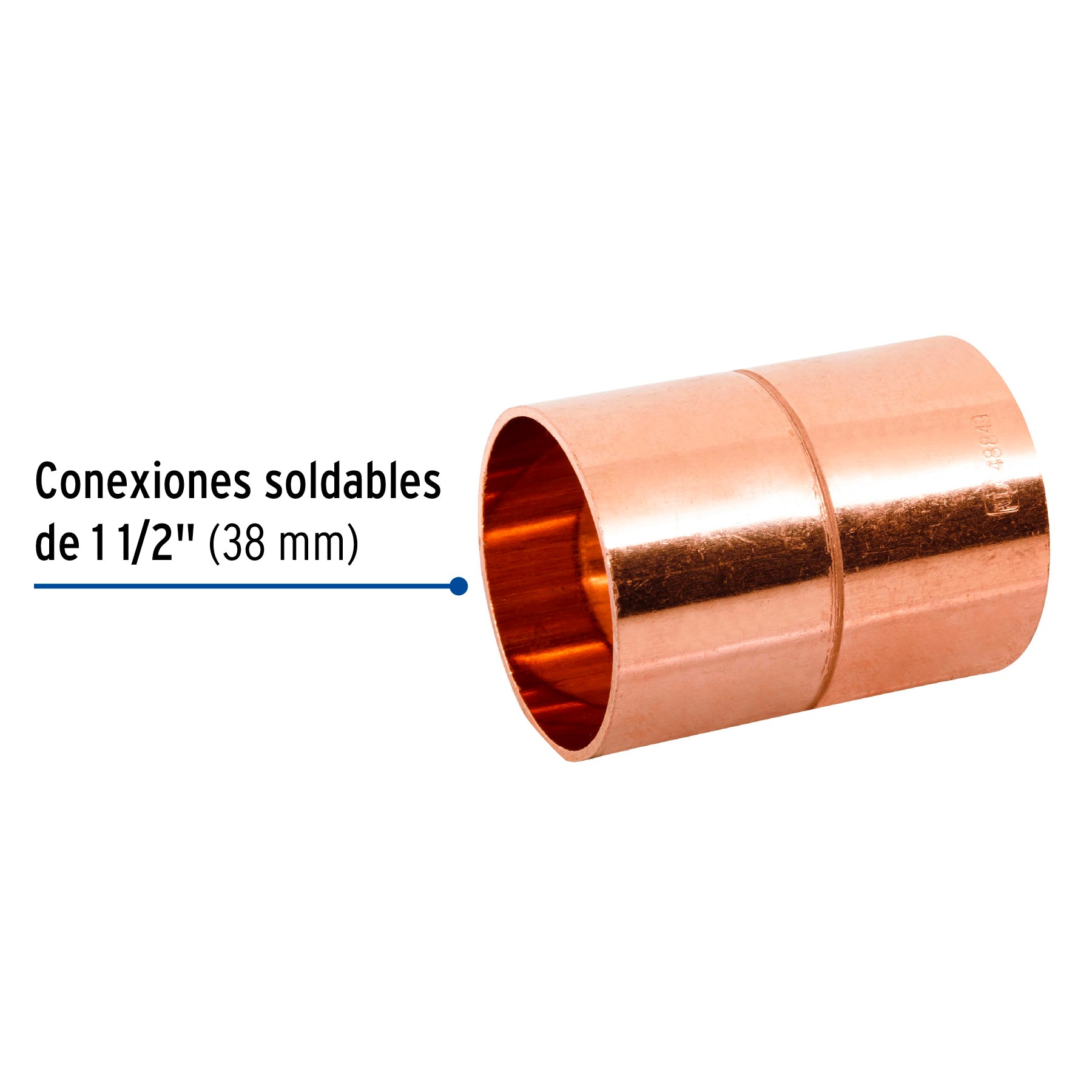 Cople de cobre de 1-1/2', Foset CC-265 48849 MM00