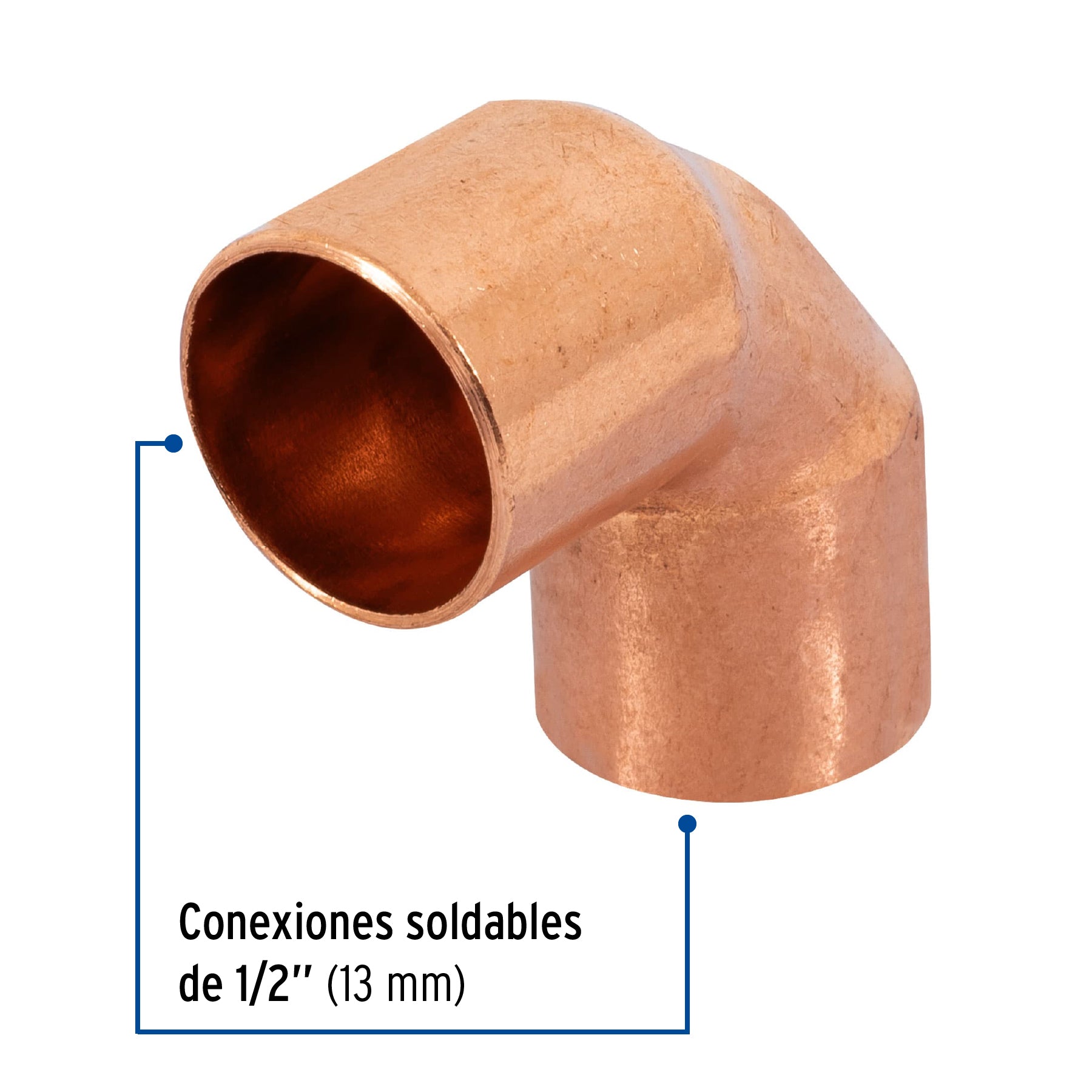 Codo 90° de cobre de 1/2', Foset CC-561 49714 MM1