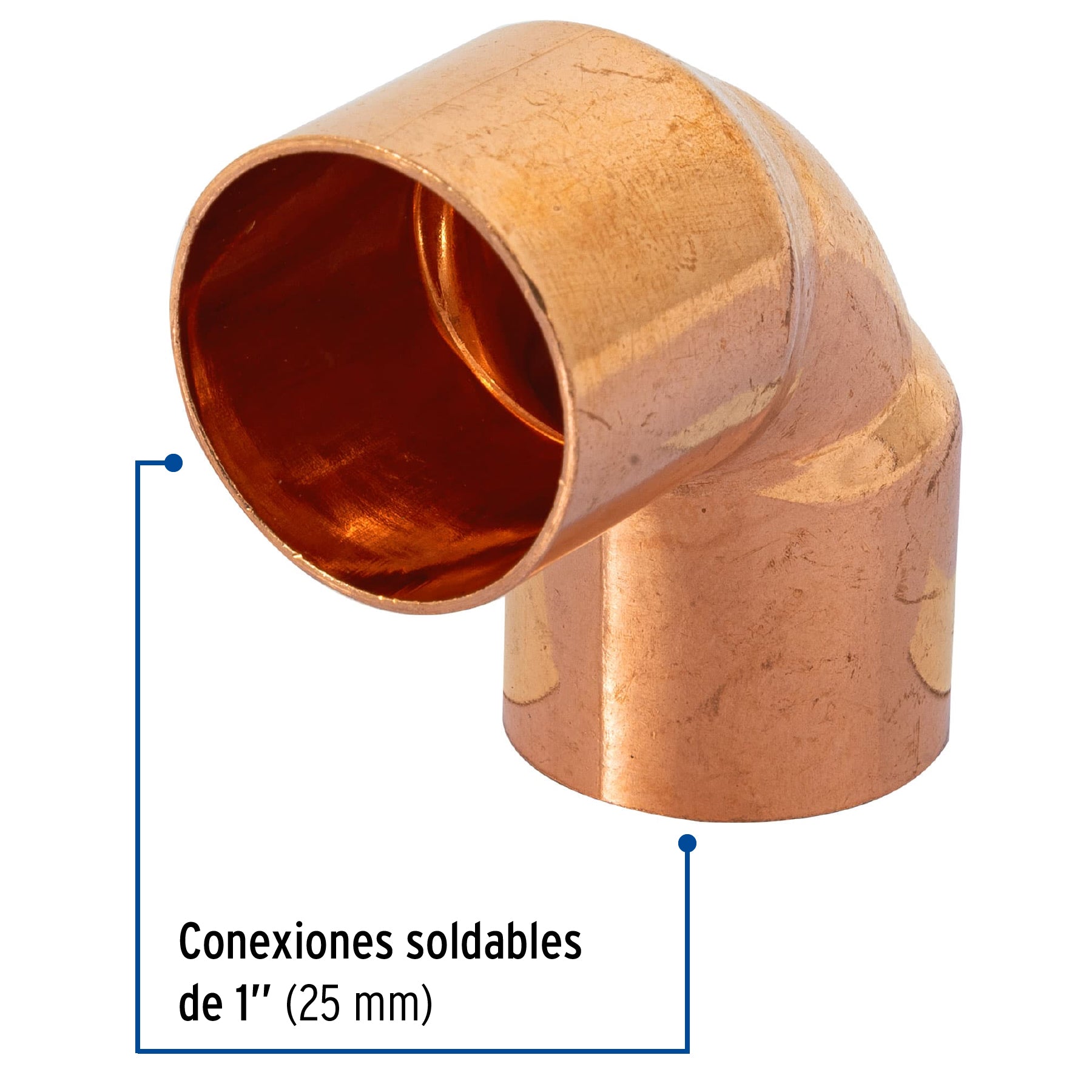 Codo de cobre 90° de 1', Foset Basic CC-563B 47633 MM1