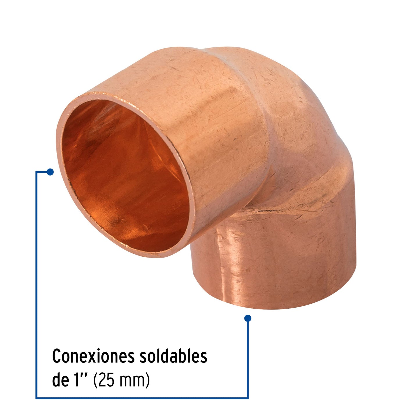 Codo 90° de cobre de 1', Foset CC-563 49716 MM00