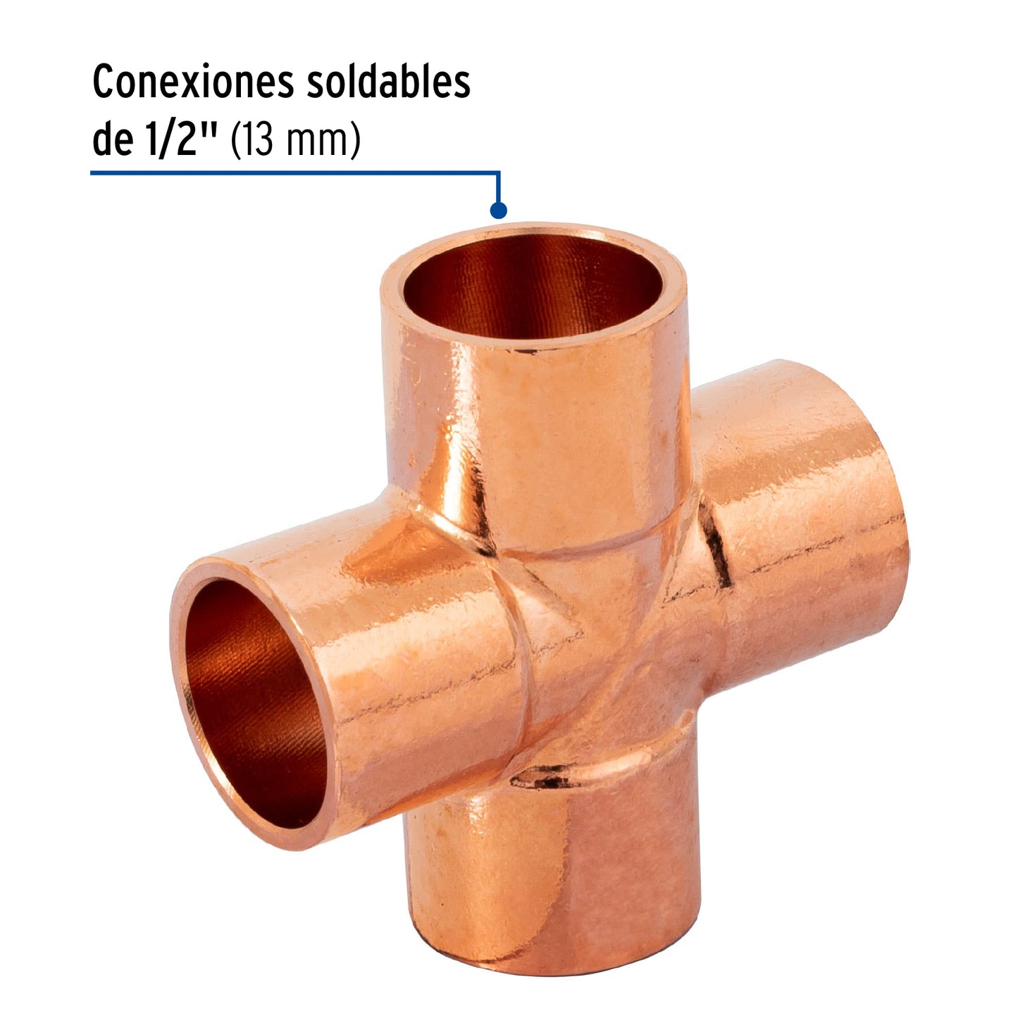 Cruz sencilla de cobre 1/2', Foset CC-771 48889 MM00