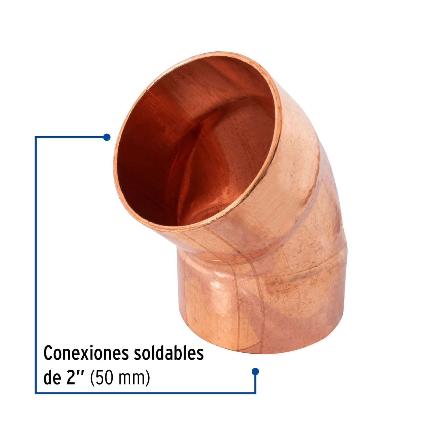 Codo 45° de cobre 2', Foset CC-866 48862 MM00