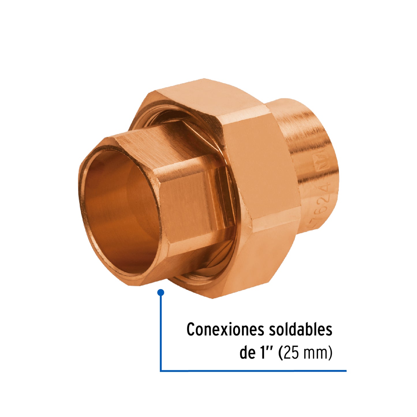 Tuerca unión de cobre de 1', Foset Basic CC-973B 47624 MM1