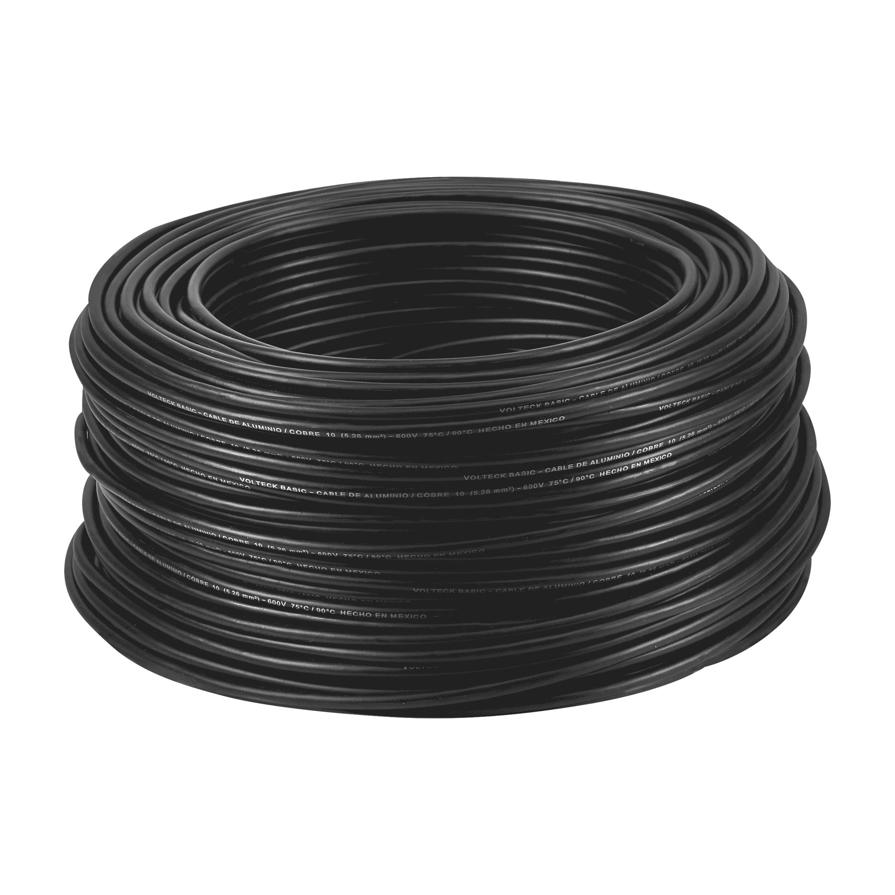 Rollo de 100 metros de cable THW CCA 10 AWG negro, Basic CCA-10N 40209 MM1