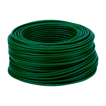 Rollo de 100 metros de cable THW CCA 10 AWG verde, Basic CCA-10V 40211 MM1