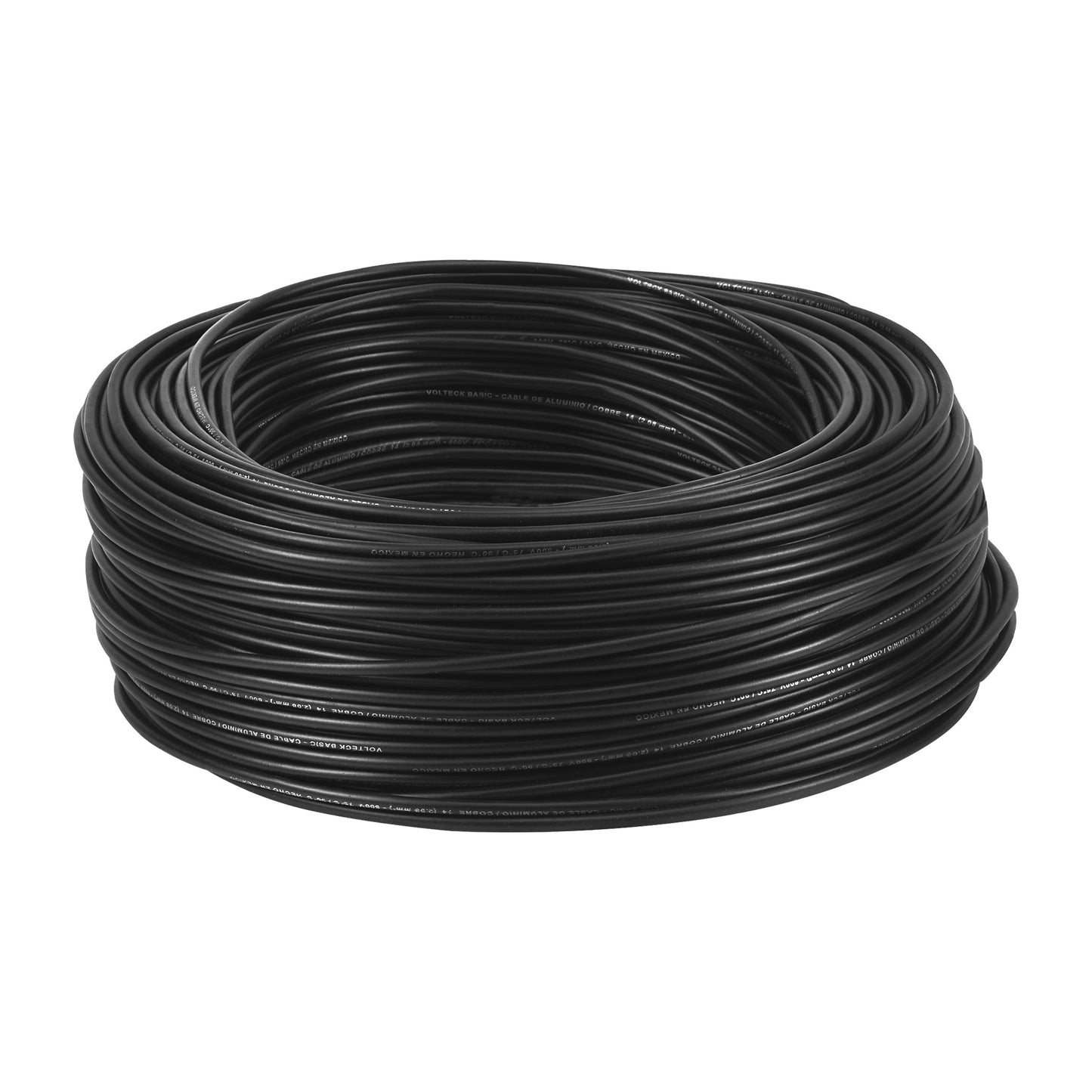 Rollo de 100 metros de cable THW CCA 14 AWG negro, Basic CCA-14N 40217 MM1