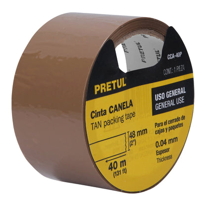 Cinta de empaque 48 mm x 40 m canela, Pretul CCA-40P 20524 MM0