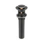 Contra p/lavabo, 1-1/4', con rebosadero, push, latón, negro CE-206M 47981 MM00