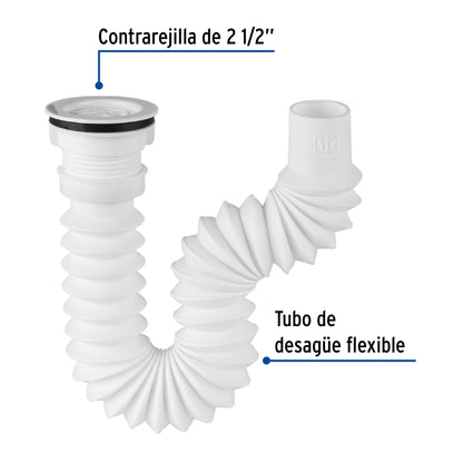 Céspol flexible 1 1/2', contra, polipropileno para fregadero CE-233 49370 MM00