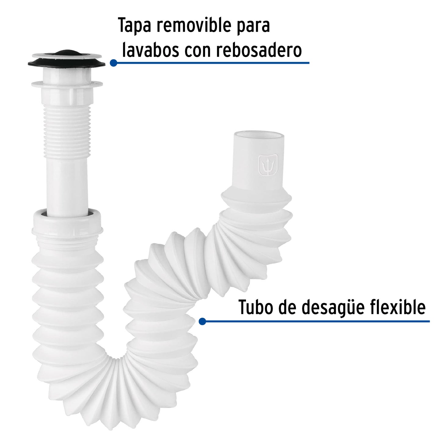 Céspol flexible 1-1/4', contra, polipropileno, para lavabo CE-235 49365 MM00