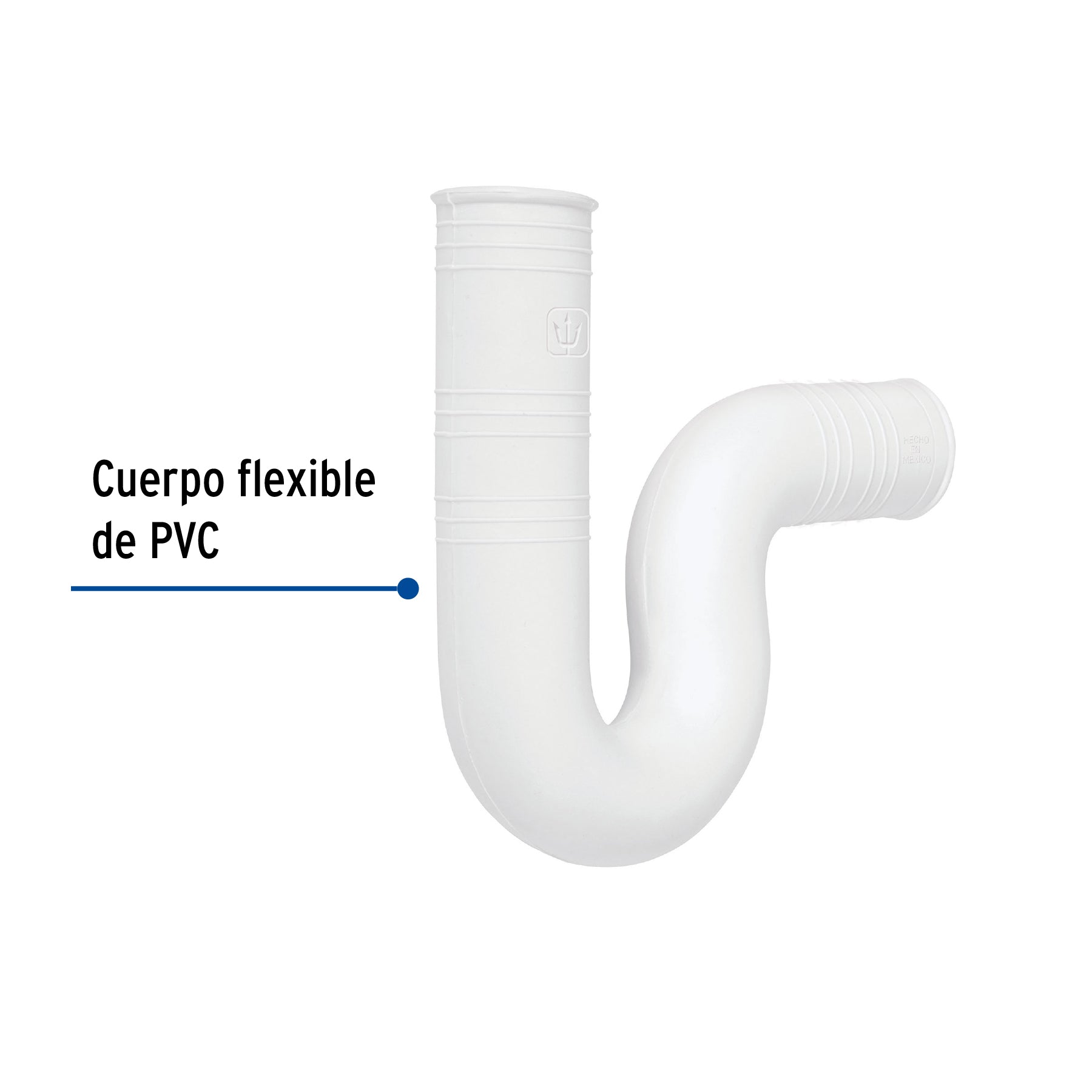 Céspol flexible 1-1/4' de PVC, para lavabo, Foset CE-237 49945 MM00