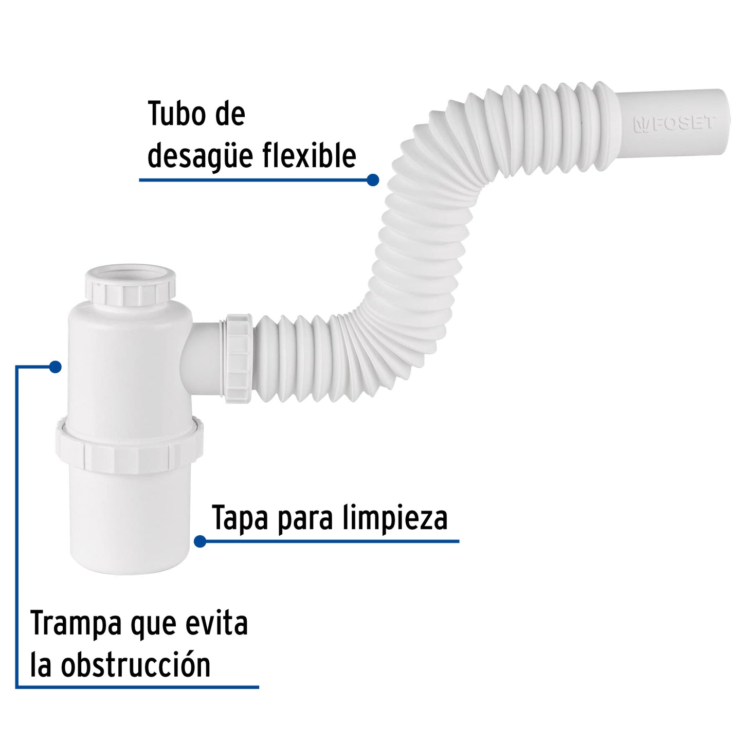 Céspol de bote 1-1/2', s/contra, polipropileno, p/fregadero CE-293 49334 MM00