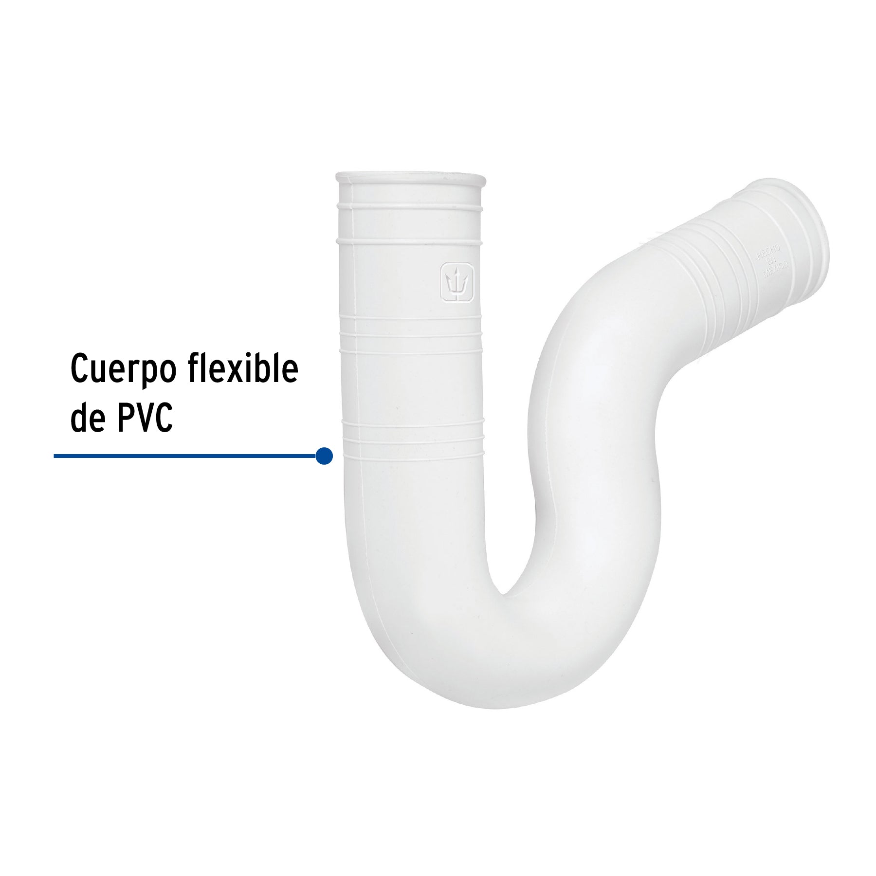 Céspol flexible 1-1/2' de PVC, para fregadero, Foset CE-294 49946 MM00