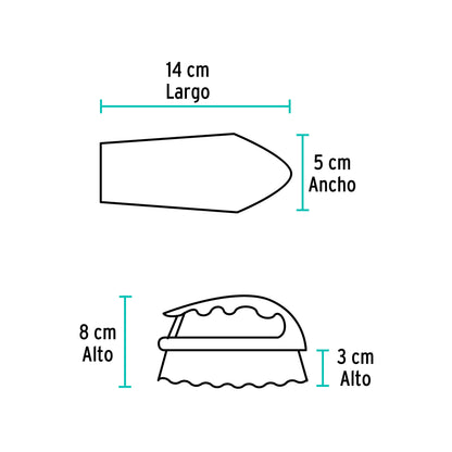 Cepillo tipo plancha de plástico, Klintek CELI-35 57008 MM1