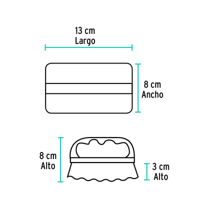 Cepillo tipo italiano de plástico, Klintek CELI-45 57009 MM1