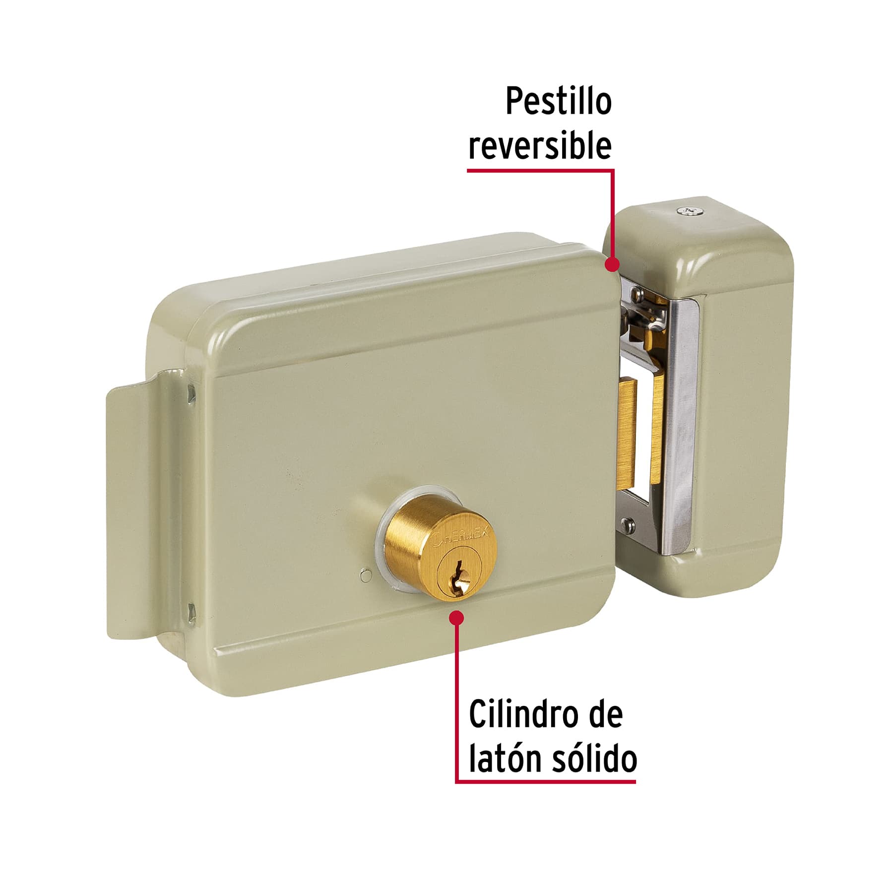 Cerradura electromecánica sin botón, derecha, Hermex CEM-31D 47978 MM00