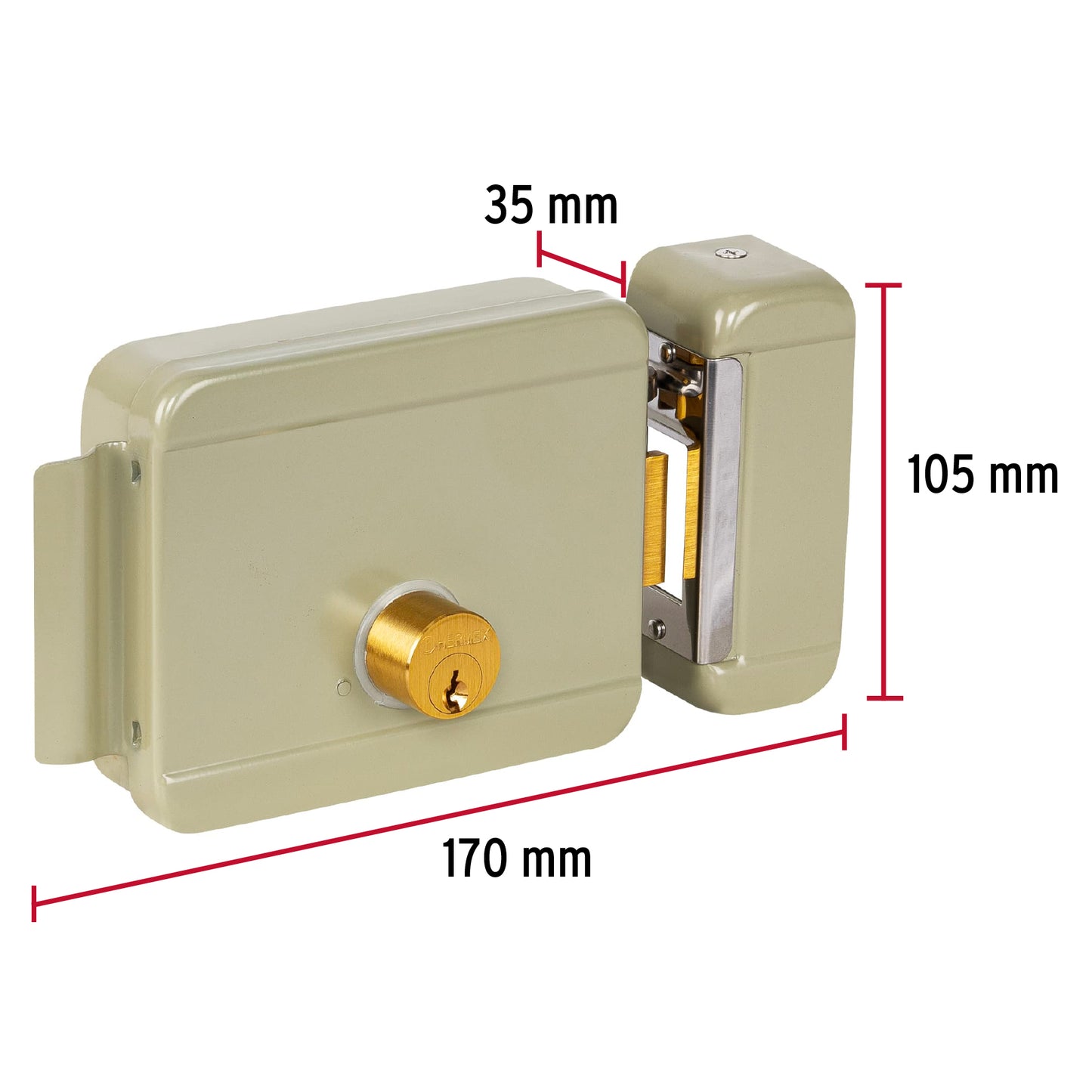 Cerradura electromecánica sin botón, derecha, Hermex CEM-31D 47978 MM00