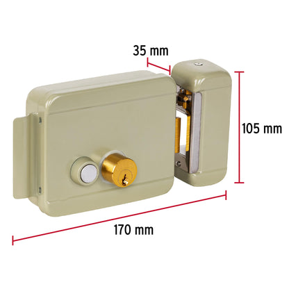 Cerradura electromecánica con botón, derecha, Hermex CEM-32D 47979 MM00