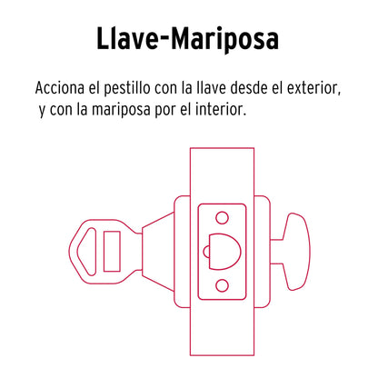 Cerrojo llave-mariposa negro, llave tradicional, Basic CERO-61P 26067 MM00