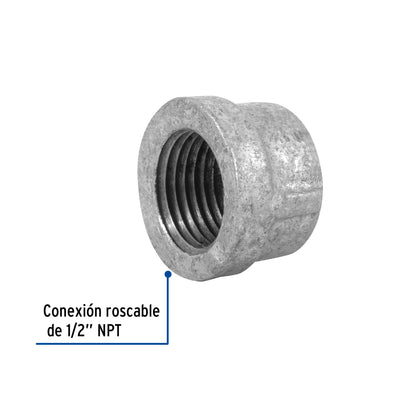 Tapón hembra 1/2' de acero galvanizado, Foset CG-301 47491 MM00