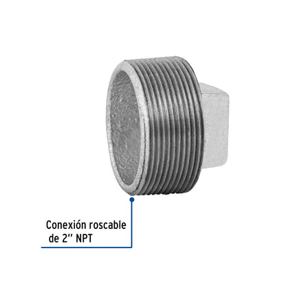 Tapón macho 2' de acero galvanizado, Foset CG-316 48785 MM00