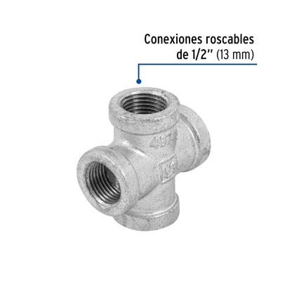 Cruz de acero galvanizado 1/2', Foset CG-521 48743 MM00