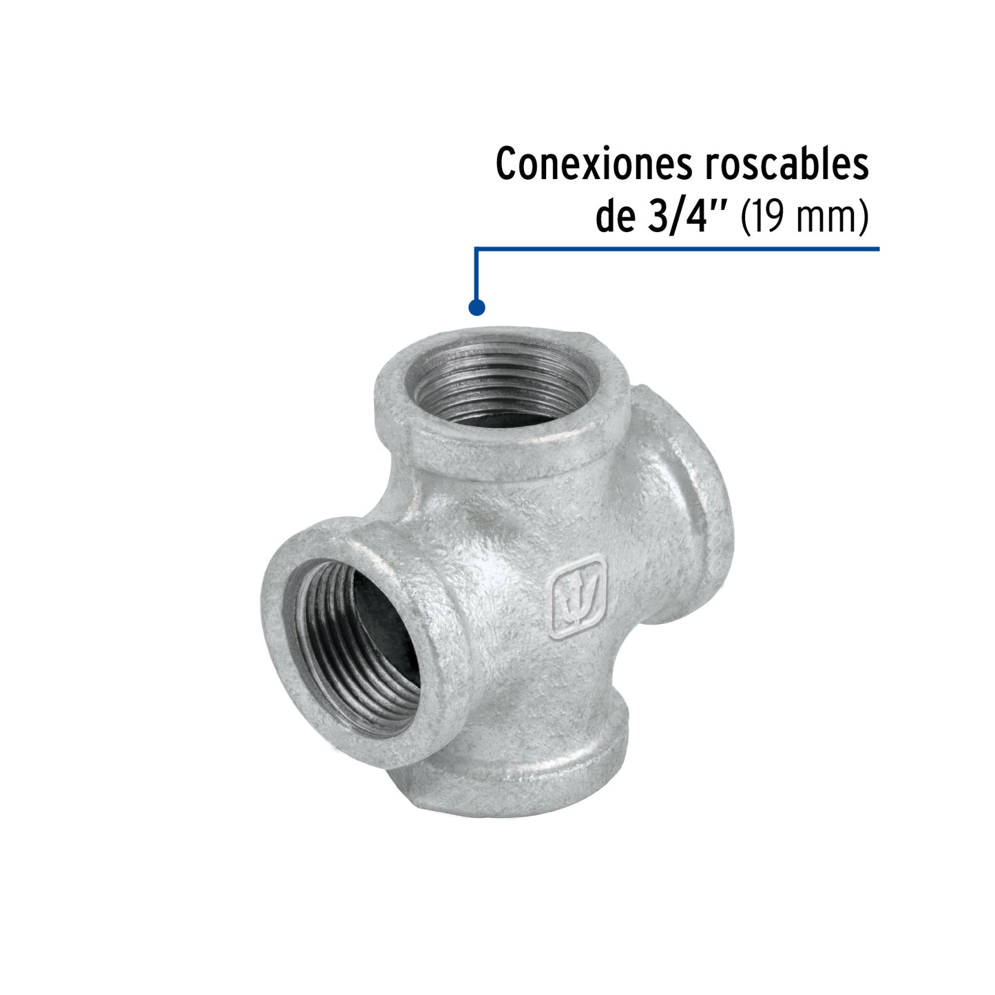 Cruz de acero galvanizado 3/4', Foset CG-522 48744 MM00