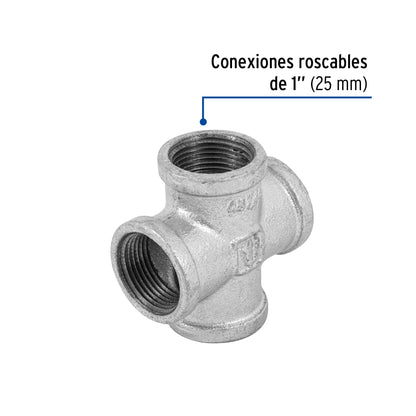 Cruz de acero galvanizado 1', Foset CG-523 48745 MM00