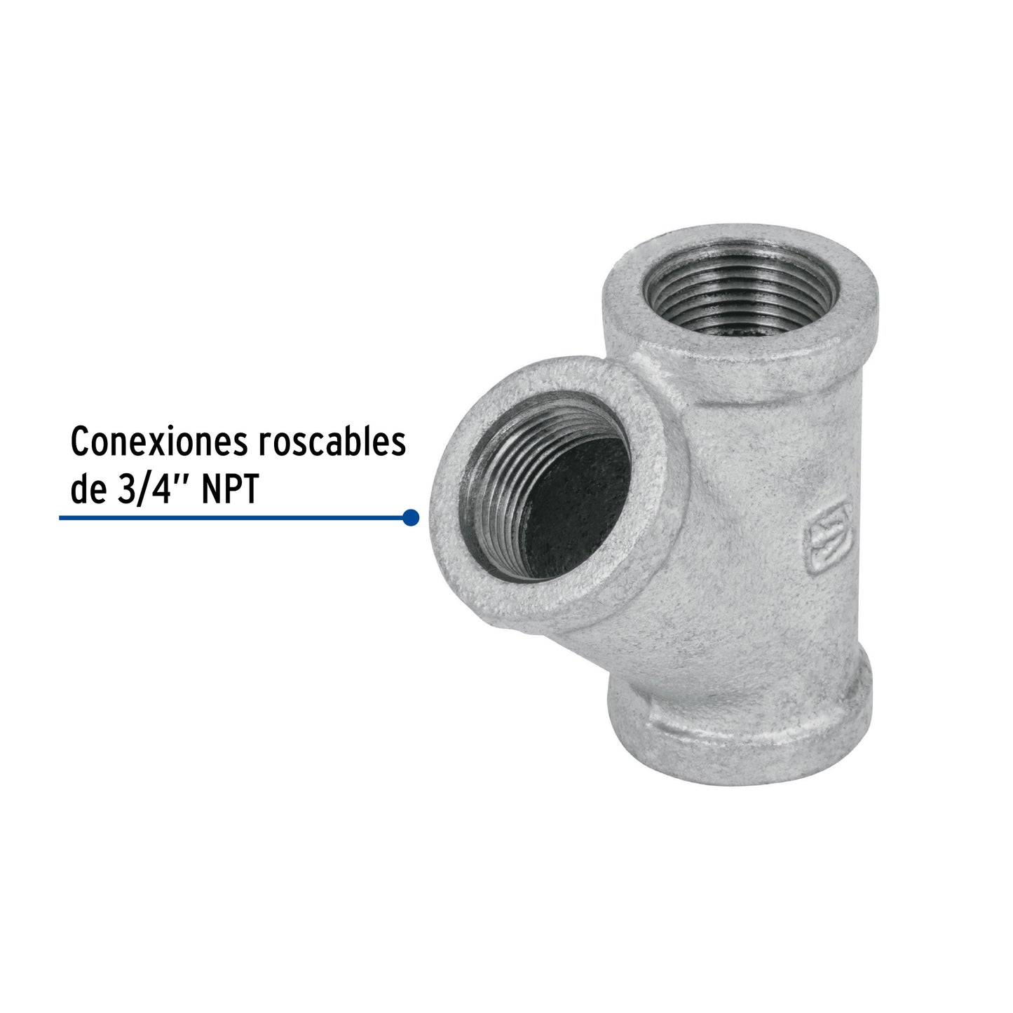 Yee sencilla 3/4' acero galvanizado, Foset CG-802 47474 MM00