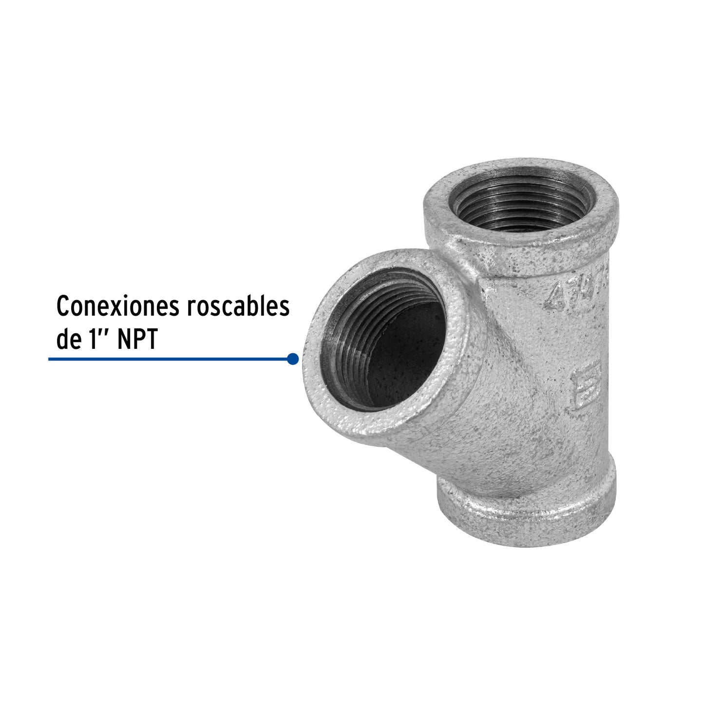 Yee sencilla 1' acero galvanizado, Foset CG-803 47475 MM00