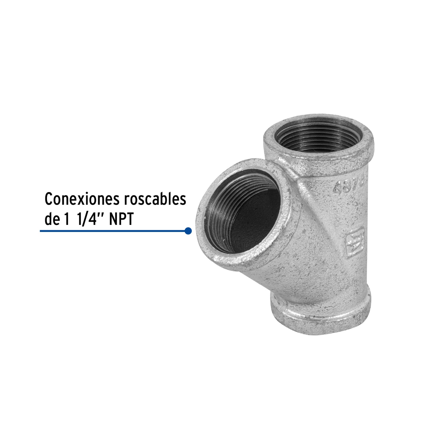 Yee sencilla 1-1/4' acero galvanizado, Foset CG-804 48758 MM00