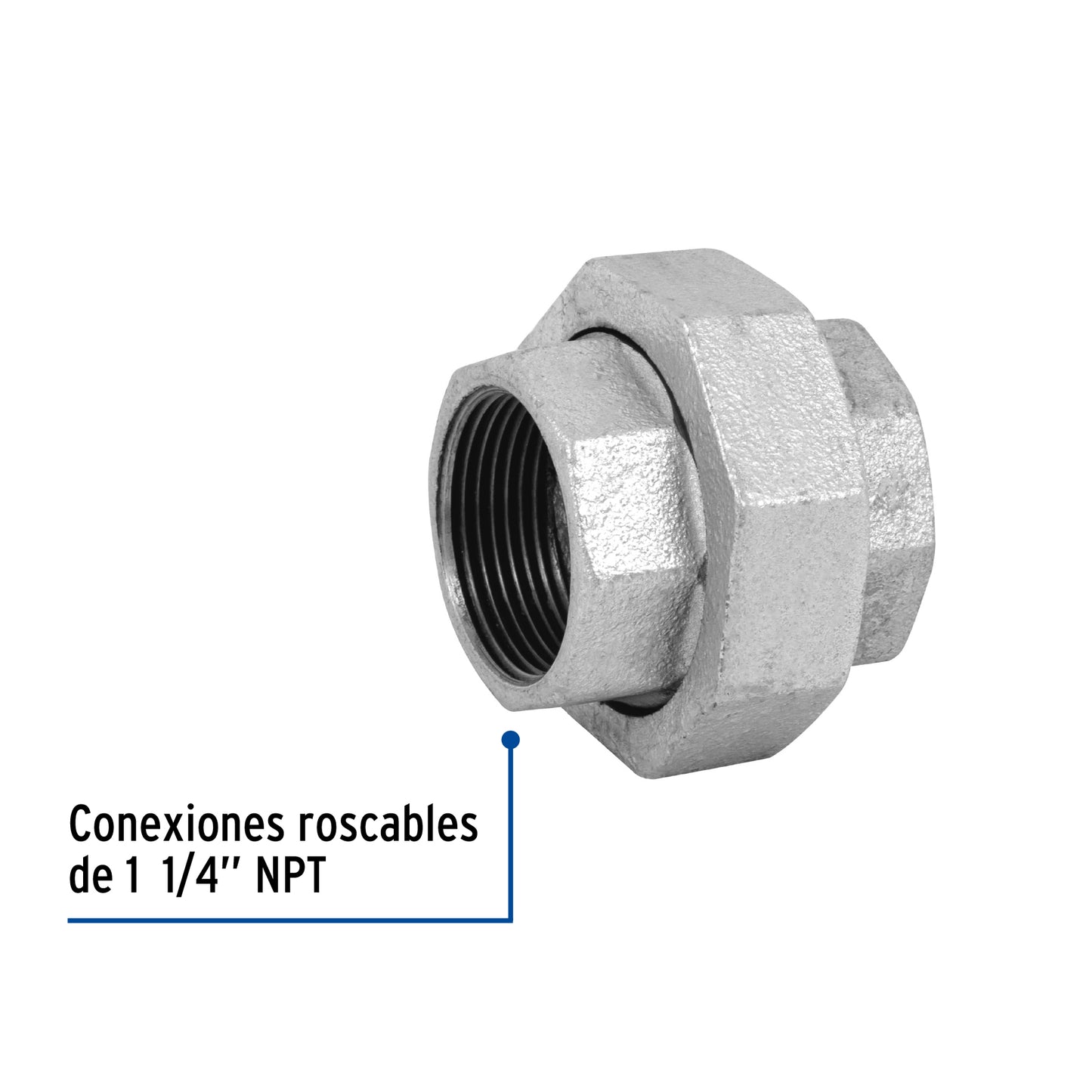 Tuerca unión 1-1/4' acero galvanizado, Foset CG-974 48771 MM00