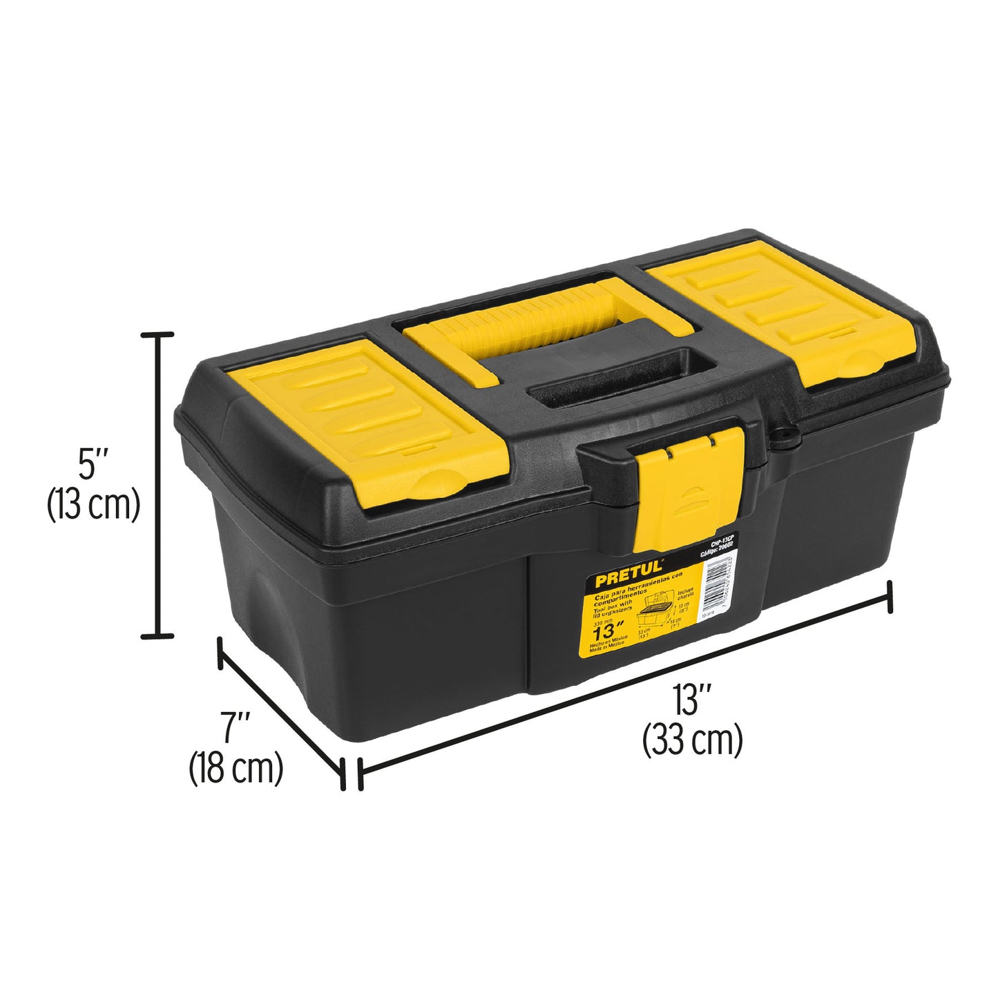 Caja para herramienta de 13' con compartimentos, Pretul CHP-13CP 20602 MM00