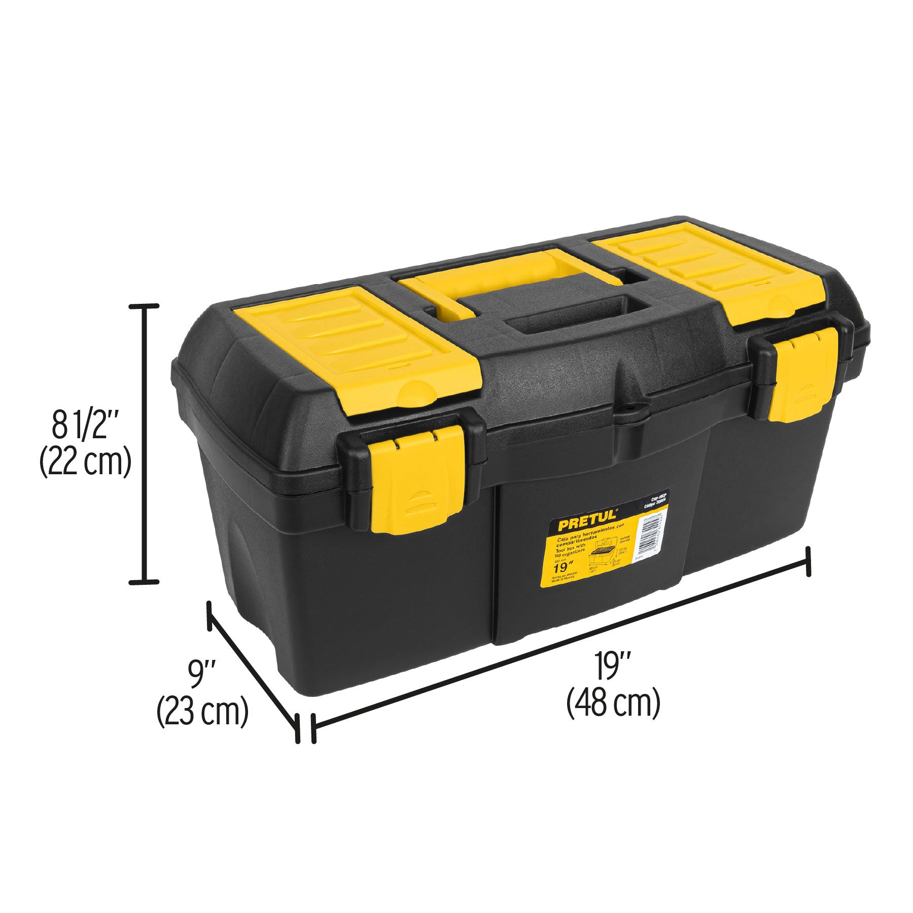 Caja para herramienta de 19' con compartimentos, Pretul CHP-19CP 20604 MM00