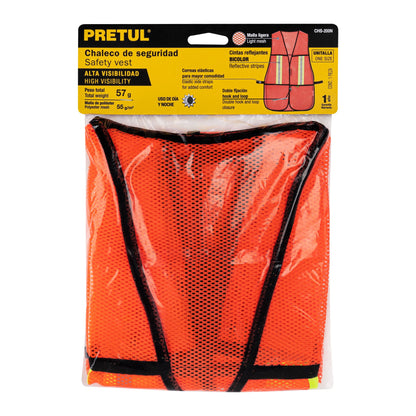 Chaleco de seguridad con cintas reflejantes, naranja, Pretul CHS-200N 21025 MM00