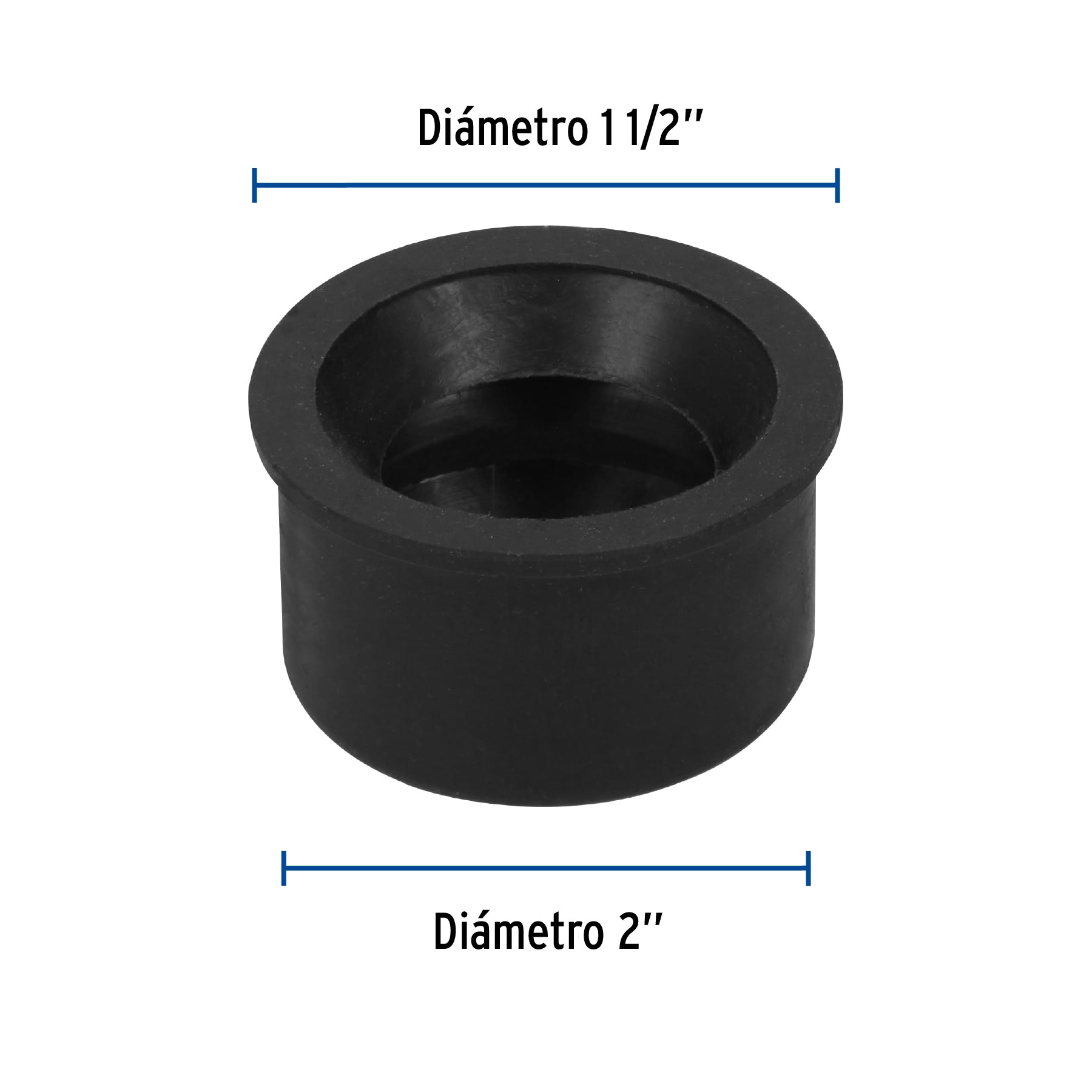 Chupón de PVC, 2' x 1-1/2', Foset CHU-5040 49627 MM00