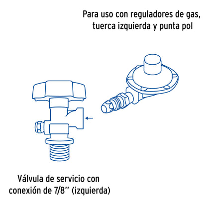 Cilindro portátil para gas LP, 20kg (44lb) Foset CILG-20 45890 MM00