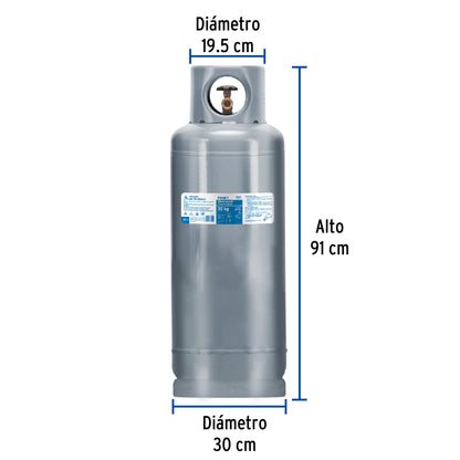 Cilindro portátil para gas LP, 20kg (44lb) Foset CILG-20 45890 MM00